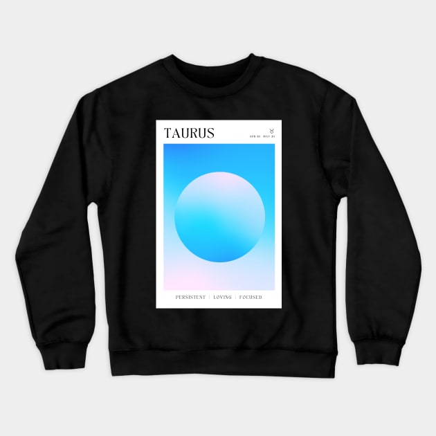 Taurus Zodiac Aura Crewneck Sweatshirt by mystikwhale